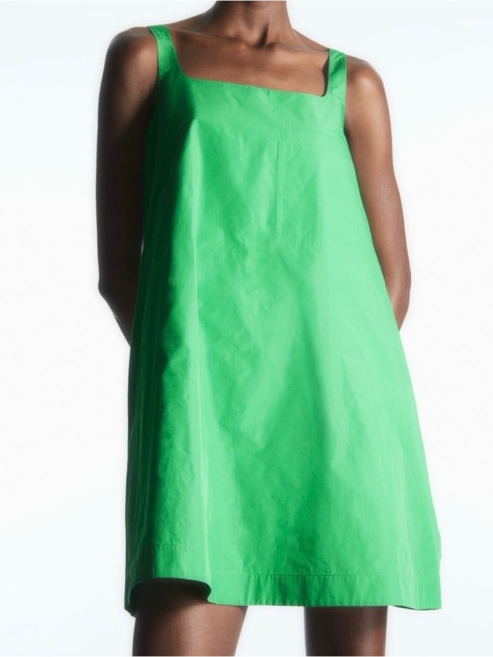 COS Green Contrast Panel Mini Dress - NWT